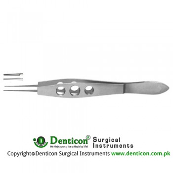 Jaffe Suture Tying Forcep Straight - Very Delicate Smooth Jaws Stainless Steel, 10.5 cm - 4" Jaws Length 6 mm